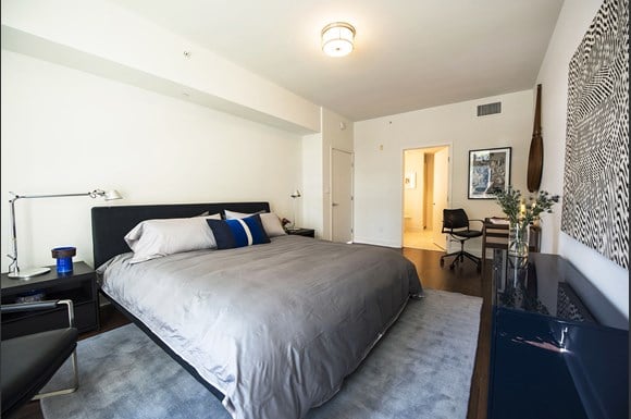 Westwood luxury apartments NMS Wilshire Margot Bedroom with Private Bath